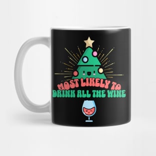 Retro Most Likely To Drink All the Wine Mug
